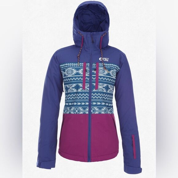 PICTURE ORGANIC MINERAL Snowboarding Coat Jacket DARK BLUE Women’s Large Ski - Picture 1 of 4